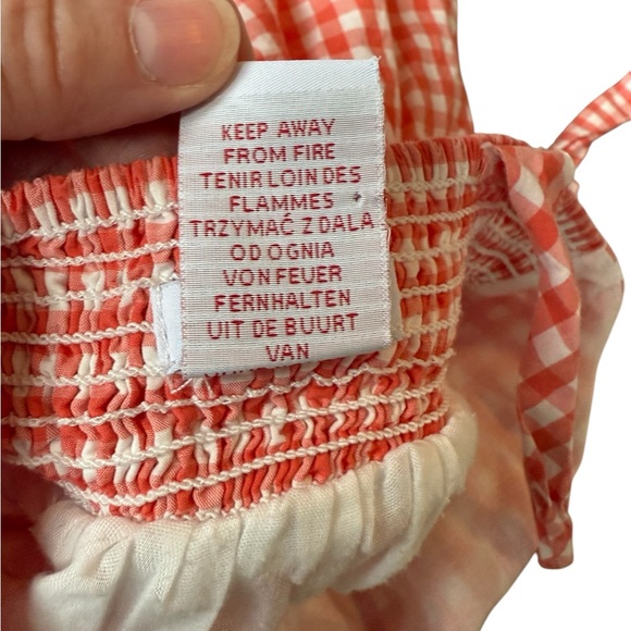 Tahiti orange  Gingham Dress - Picture 6 of 10